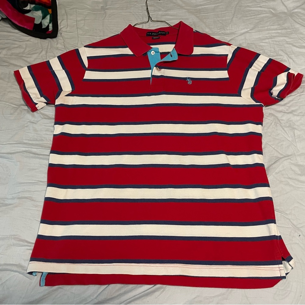 US Polo ASSN Striped Polo Golf Shirt XL